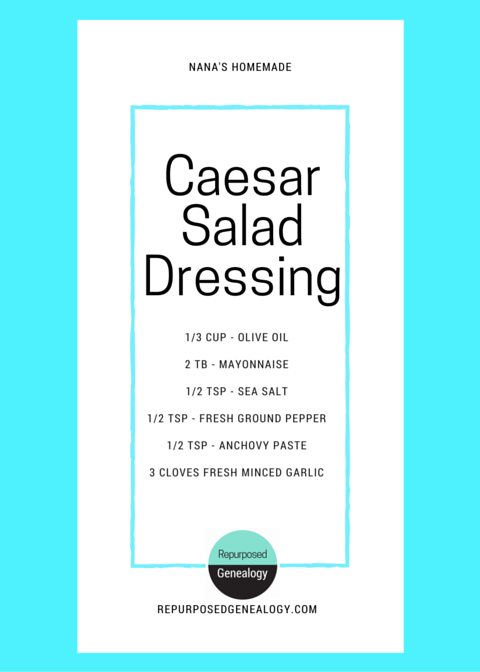 DIY Caesar salad dressing 