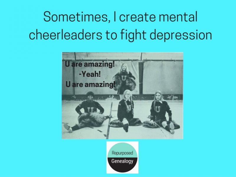 I create mental cheerleaders to fight depression