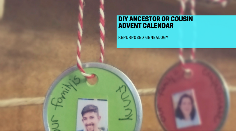 DIY Ancestor or Cousin Advent Calendar